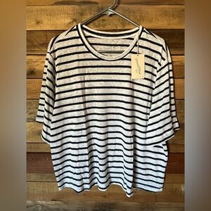 Universal Thread Navy and White Striped Tee